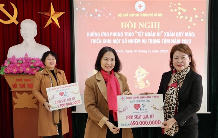 Hội Chữ thập đỏ thành phố hưởng ứng phong trào “Tết nhân ái” Xuân Quý Mão 2023