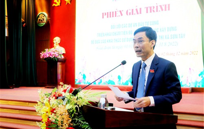 HĐND thị xã Sơn Tây tổ chức phiên giải trình về công tác triển khai thực hiện các dự án đầu tư công