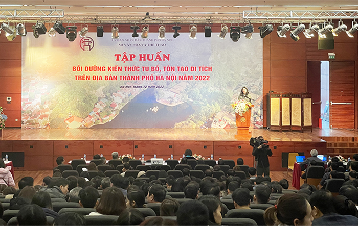 Sở Văn hoá và Thể thao thành phố tập huấn bồi dưỡng kiến thức tu bổ, tôn tạo di tích năm 2022 
