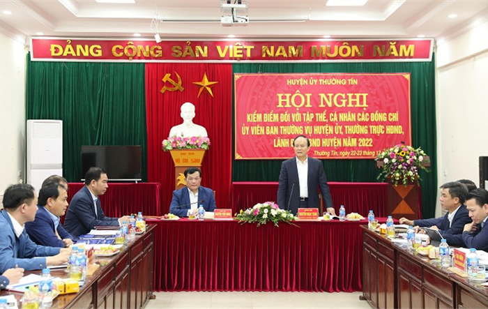 Huyện ủy Thường Tín: Nhiều chuyển biến trong công tác kiểm điểm lãnh đạo, chỉ đạo nhiệm vụ