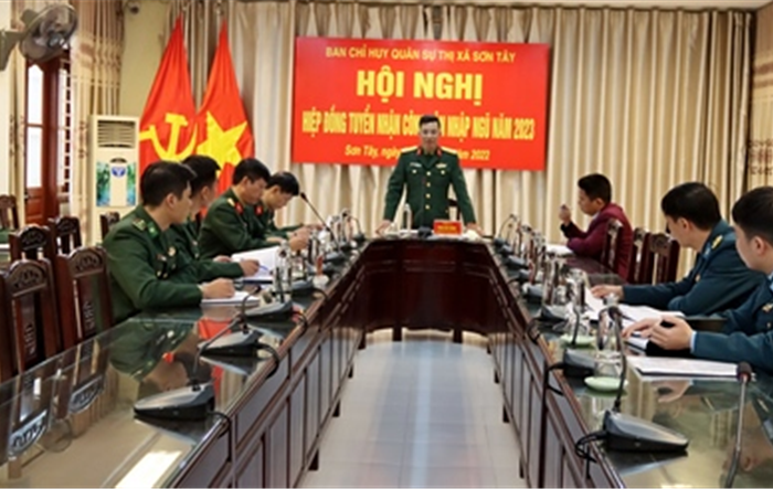 Thị xã Sơn Tây hiệp đồng tuyển nhận công dân nhập ngũ năm 2023