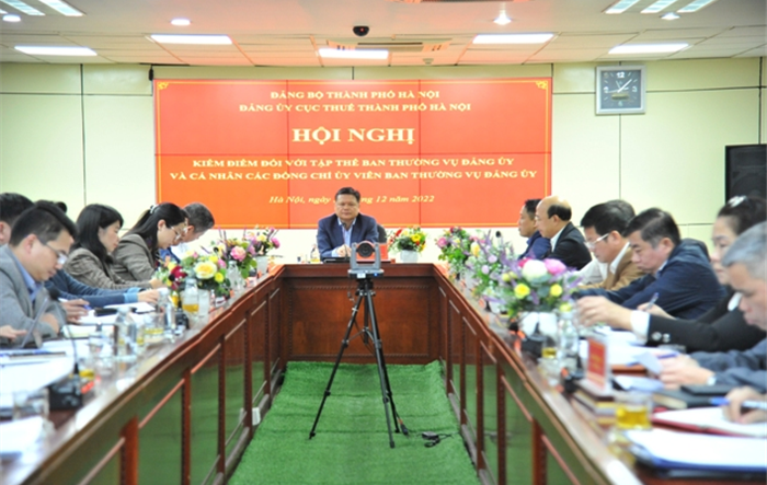 Hội nghị kiểm điểm tập thể Ban Thường vụ Đảng ủy Cục Thuế thành phố năm 2022