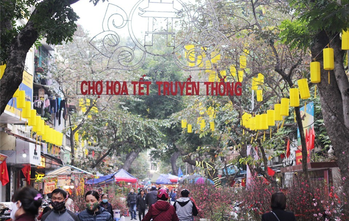Thành phố Hà Nội tổ chức giao thông phục vụ Chợ hoa Xuân tại quận Hoàn Kiếm từ ngày 6-1