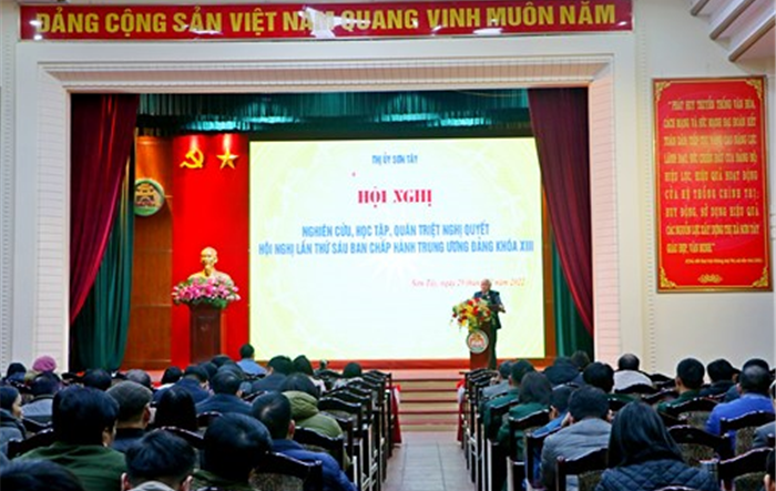 Thị xã Sơn Tây học tập quán triệt Nghị quyết hội nghị lần thứ sáu Ban Chấp hành Trung ương Đảng khóa XIII