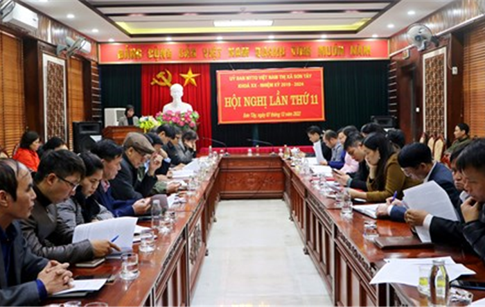 Hội nghị lần thứ 11 Ủy ban Mặt trận Tổ quốc thị xã Sơn Tây khóa XX