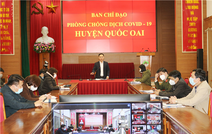 Huyện Quốc Oai giao ban công tác phòng, chống dịch Covid-19