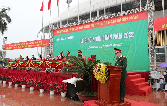 65 tân binh quận Nam Từ Liêm lên đường làm nhiệm vụ bảo vệ Tổ quốc