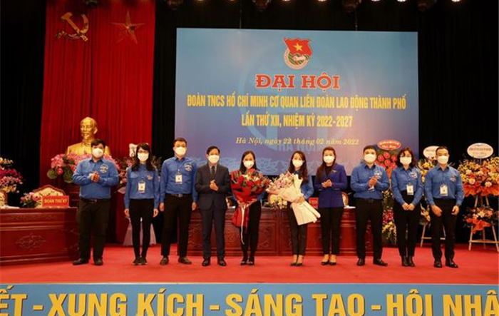 Đại hội Đoàn TNCS Hồ Chí Minh cơ quan LĐLĐ thành phố Hà Nội lần thứ XII, nhiệm kỳ 2022-2027
