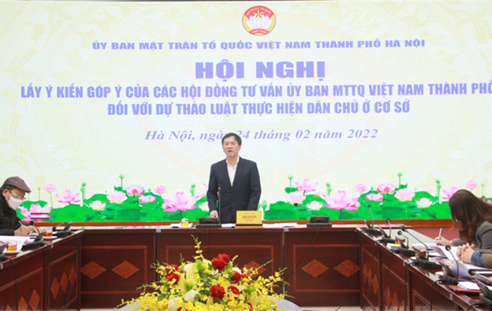 Ủy ban Mặt trận Tổ quốc Việt Nam Thành phố: Lấy ý kiến góp ý đối với Dự thảo Luật thực hiện dân chủ ở cơ sở