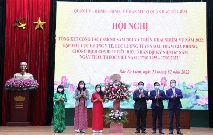 Quận Bắc Từ Liêm gặp mặt, biểu dương lực lượng tuyến đầu tham gia phòng, chống dịch Covid-19