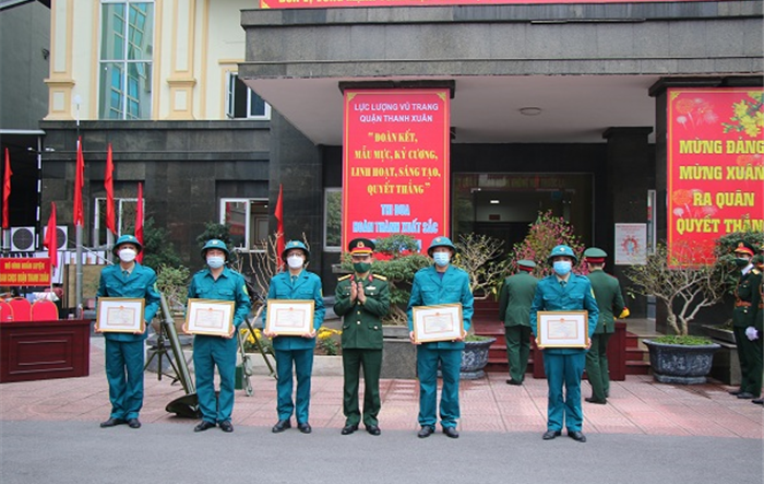 Ban Chỉ huy Quân sự quận Thanh Xuân tổ chức ra quân huấn luyện năm 2022