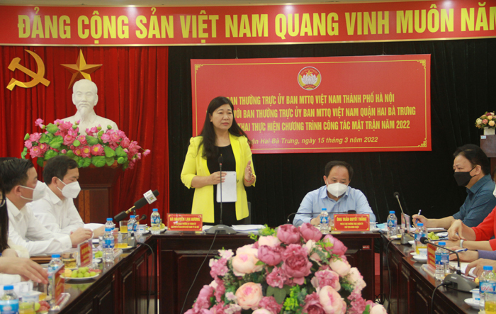 Uỷ ban MTTQ quận Hai Bà Trưng: Tuyên truyền, vận động Nhân dân khắc phục hậu quả dịch bệnh Covid-19, đoàn kết sáng tạo phát triển kinh tế - xã hội