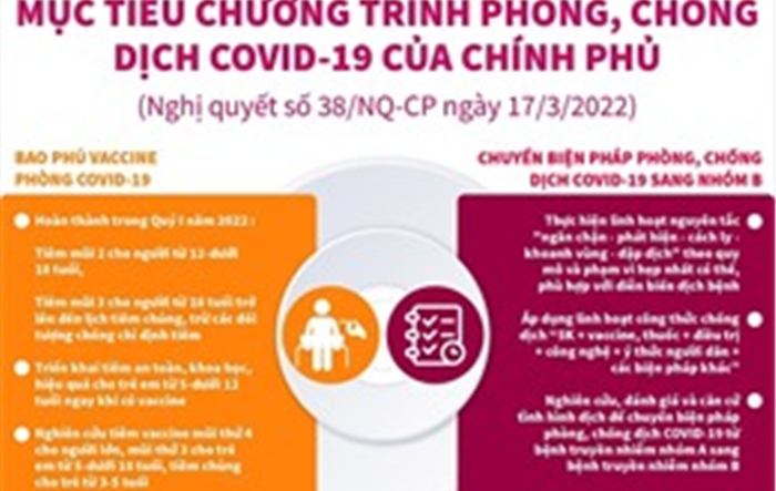 Mục tiêu chương trình phòng, chống dịch Covid-19 của Chính phủ