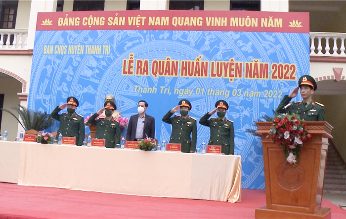 Huyện Thanh Trì tổ chức Lễ ra quân huấn luyện năm 2022 