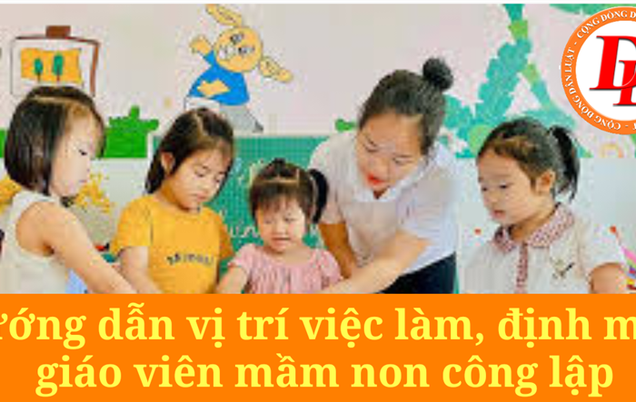Hướng dẫn vị trí việc làm, định mức giáo viên trường mầm non công lập
