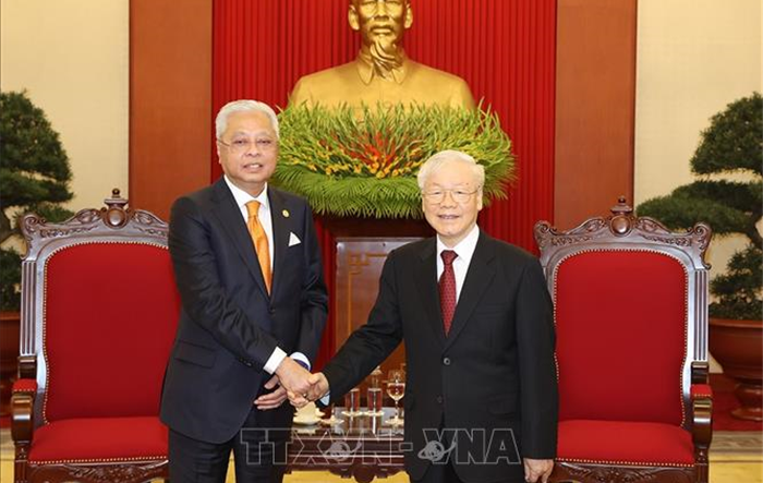 Tổng Bí thư Nguyễn Phú Trọng tiếp Thủ tướng Chính phủ Malaysia