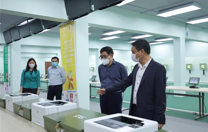Giám đốc Sở Văn hoá và Thể thao Thành phố kiểm tra cơ sở vật chất tại các Nhà thi đấu, địa điểm tổ chức SEA Games 31