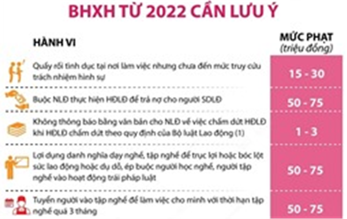 Những mức phạt mới về lao động, BHXH từ 2022 cần lưu ý