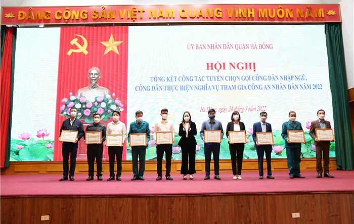 Quận Hà Đông: Tổng kết công tác tuyển chọn, gọi công dân nhập ngũ, công dân thực hiện nghĩa vụ Công an nhân dân năm 2022