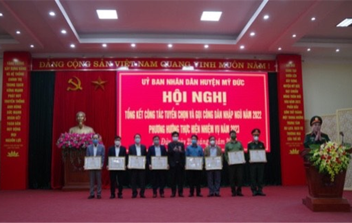 Huyện Mỹ Đức tổng kết công tác tuyển chọn, gọi công dân nhập ngũ