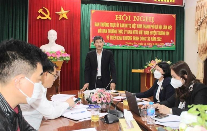 Mặt trận huyện Thường Tín: Tiếp tục vận động Nhân dân thực hiện “mục tiêu kép”, vừa phòng, chống dịch Covid-19 vừa phát triển kinh tế