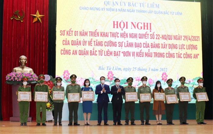 Tăng cường sự lãnh đạo của Đảng về xây dựng lực lượng Công an quận Bắc Từ Liêm đạt đơn vị kiểu mẫu trong công tác công an 