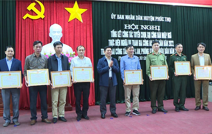 Huyện Phúc Thọ tổng kết công tác tuyển chọn và gọi công dân nhập ngũ năm 2022