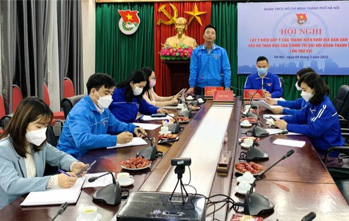 Hội nghị lấy ý kiến góp ý của thanh niên khối địa bàn dân cư vào dự thảo báo cáo chính trị Đại hội Đoàn Thanh niên thành phố lần thứ XVI