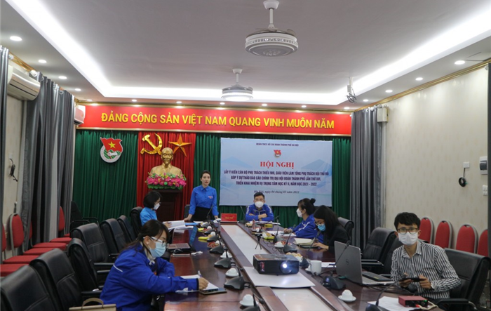 Cán bộ phụ trách thiếu nhi, giáo viên làm Tổng phụ trách Đội góp ý vào dự thảo Báo cáo chính trị Đại hội Đoàn Thành phố lần thứ XVI