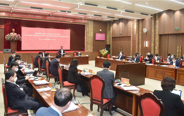 Thành ủy Hà Nội làm việc với Bộ Giáo dục và Đào tạo  về đổi mới, phát triển giáo dục, đào tạo