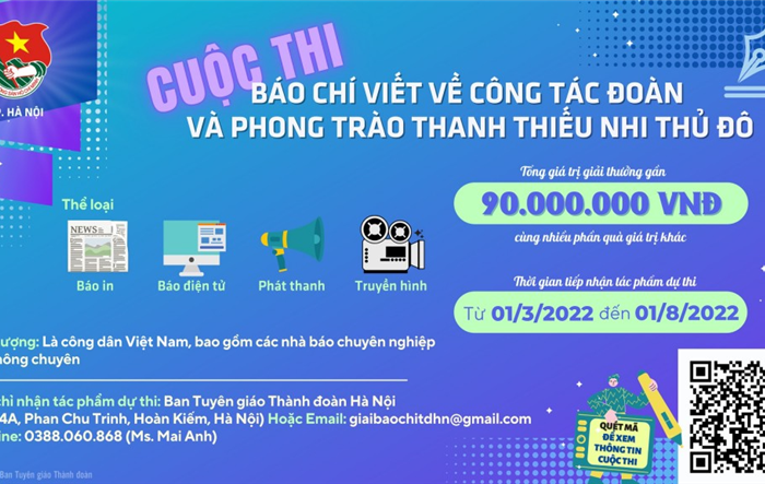 Thành đoàn Hà Nội phát động Cuộc thi báo chí viết về công tác Đoàn và phong trào thanh thiếu nhi Thủ đô