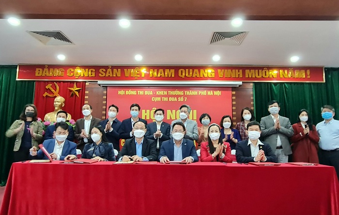 Cụm thi đua số 7 Thành phố ký cam kết giao ước thi đua năm 2022