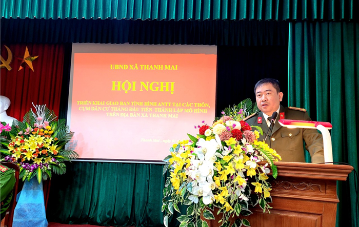 Triển khai mô hình “Giao ban tình hình an ninh trật tự tại thôn, tổ dân phố, cụm dân cư hàng tháng”
