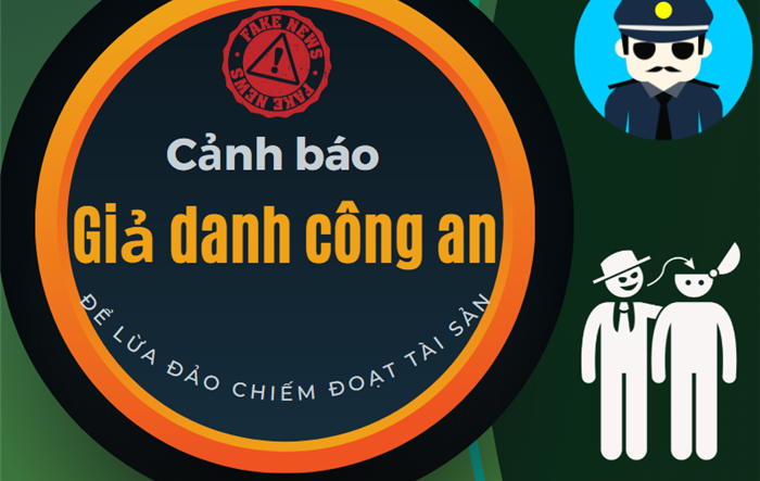 (Infographic): Cảnh báo giả danh công an để lừa đảo chiếm đoạt tài sản