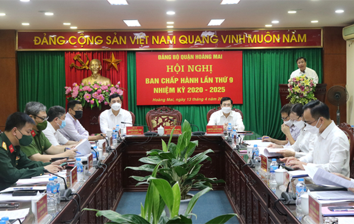 Hội nghị lần thứ 9 Ban Chấp hành (mở rộng) Đảng bộ Hoàng Mai, nhiệm kỳ 2020-2025 