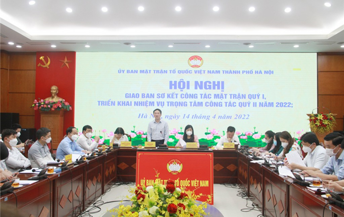 Ủy ban MTTQ Việt Nam thành phố Hà Nội giao ban sơ kết công tác Mặt trận quý I