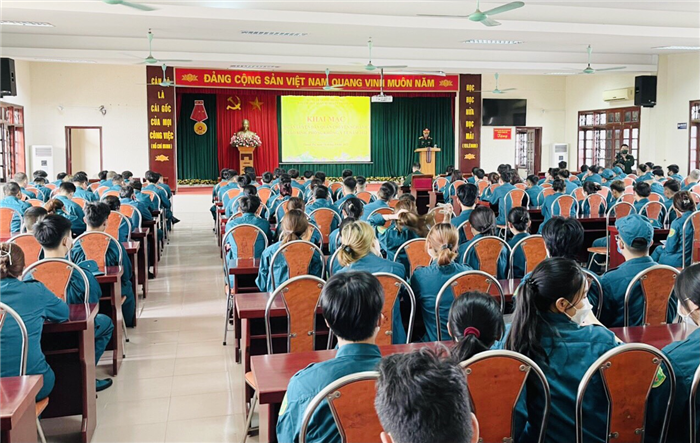 Huyện Thanh Trì tổ chức khai mạc huấn luyện dân quân Pháo binh, Phòng không, Y tế năm 2022