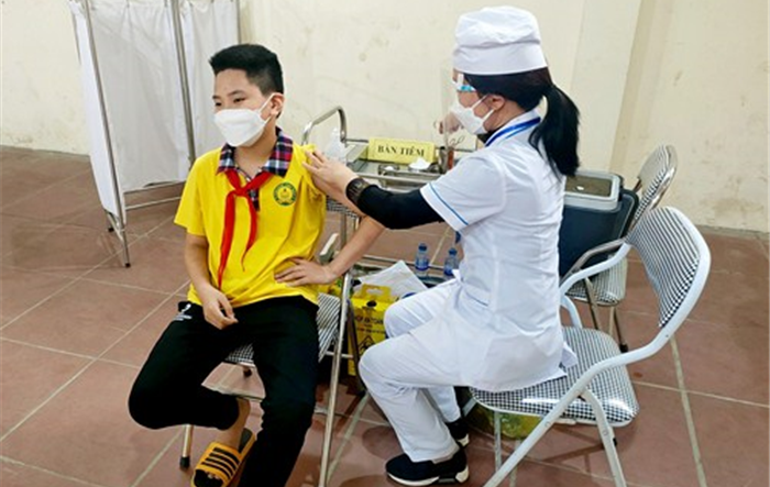 Thị xã Sơn Tây triển khai tiêm vắc xin phòng Covid-19 cho trẻ từ 5 đến dưới 12 tuổi