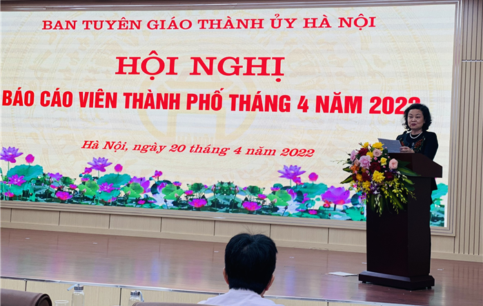 Hội nghị Báo cáo viên Thành phố tháng 4/2022