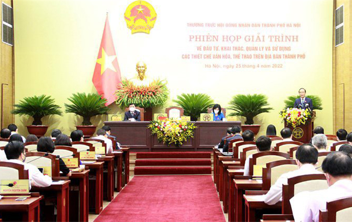 Phiên giải trình về việc đầu tư, khai thác, quản lý và sử dụng các thiết chế văn hóa, thể thao trên địa bàn thành phố Hà Nội