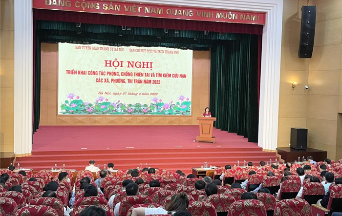 Triển khai công tác phòng, chống thiên tai và tìm kiếm cứu nạn tới các xã, phường, thị trấn năm 2022
