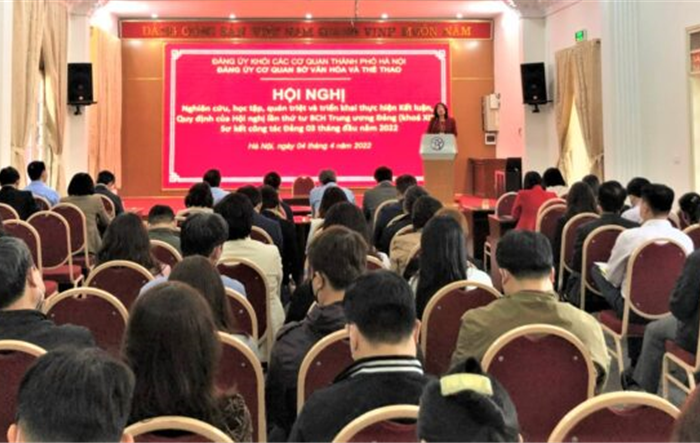 Đảng bộ Sở Văn hóa và Thể thao nghiên cứu, học tập, quán triệt và triển khai thực hiện Kết luận, Quy định của Hội nghị lần thứ tư Ban chấp hành Trung ương Đảng khóa XIII