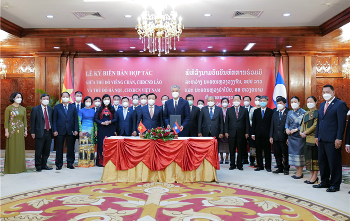 Đoàn đại biểu cấp cao thành phố Hà Nội kết thúc tốt đẹp chuyến thăm và làm việc tại Lào