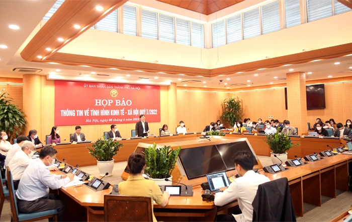 Họp báo thông tin về tình hình kinh tế - xã hội Thủ đô quý I/2022