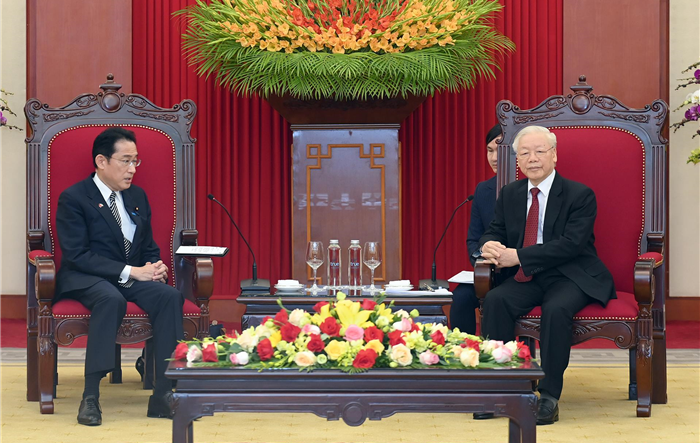 Tổng Bí thư Nguyễn Phú Trọng tiếp Thủ tướng Nhật Bản Kishida Fumio
