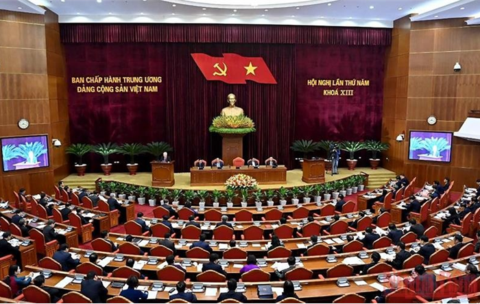 Thông cáo báo chí về ngày làm việc thứ 5 của Hội nghị Trung ương 5 khóa XIII