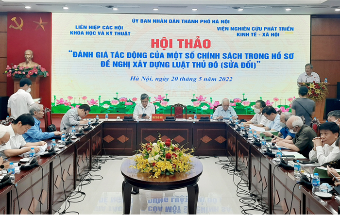 Hội thảo “Đánh giá tác động của một số chính sách trong hồ sơ đề nghị xây dựng Luật Thủ đô” (sửa đổi)