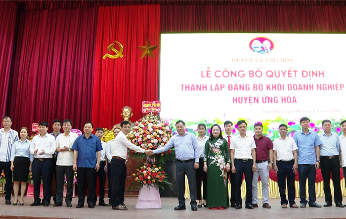 Thành lập và ra mắt Đảng bộ Khối doanh nghiệp huyện Ứng Hòa