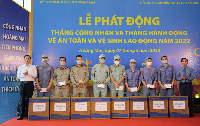 Quận Hoàng Mai phát động Tháng Công nhân và Tháng hành động về an toàn, vệ sinh lao động năm 2022