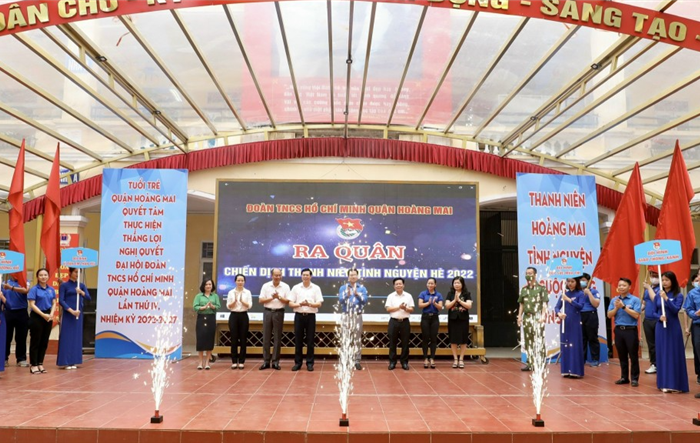 Quận đoàn Hoàng Mai phát động Chiến dịch Thanh niên tình nguyện năm 2022
